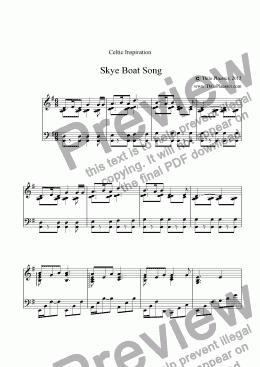 page one of Skye Boat Song (Celtic Inspiration for Piano)