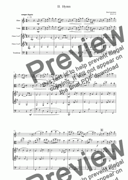 page one of Power Suite (oboe, viola, horns, trombone): II. Hymn