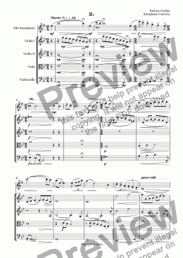 page one of Concerto for alto saxophone (mvt 2)