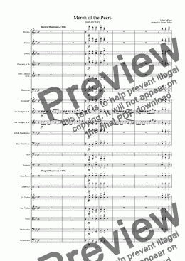 page one of March of the Peers (Orch)