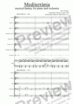 page one of 083-Mediterrània (orchestra version)