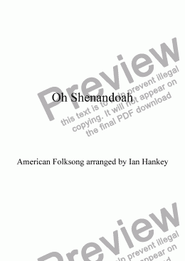 page one of Oh Shenandoah