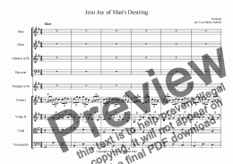 page one of Jesu Joy of Man’s Desiring for Orchestra