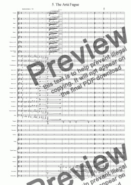 page one of Symphony No 08 -  5 The Arta Fugue