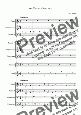 page one of An Easter Overture for School Orchestra