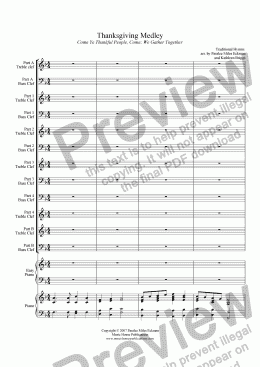 page one of Instant Ensemble: Thanksgiving Medley