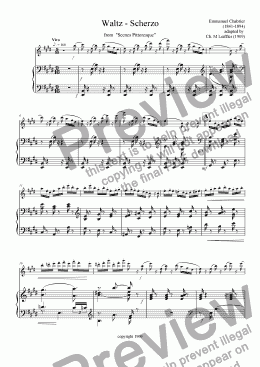 page one of Waltz - Scherzo from  "Scenes Pittoresque"