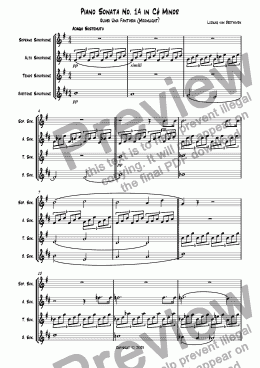 page one of Piano Sonata No. 14 in C# Minor