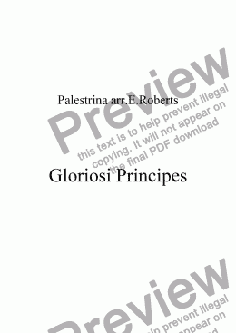 page one of Gloriosi Principes