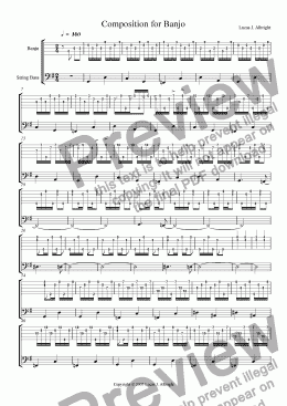 page one of Composition for Banjo