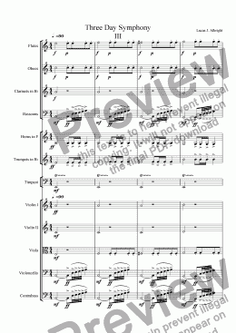 page one of Three Day Symphony III