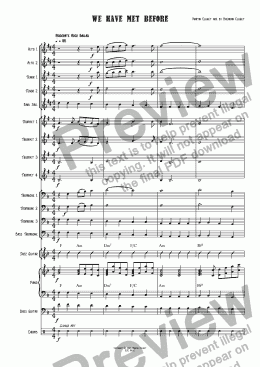 page one of We Have Met Before - Big Band