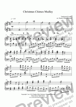 page one of Christmas Chimes Medley