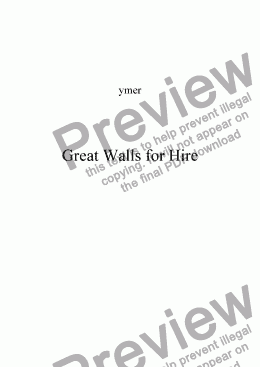 page one of Great Walls for Hire