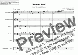 page one of Trumpet Tune from the Island Princess for Brass Quintet in C Semi pro version