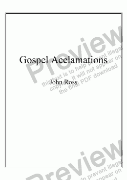 page one of Gospel Acclamations (SATB, Organ)