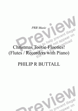 page one of Christmas Tootie-Flooties! (Flutes/Recorders & Piano)