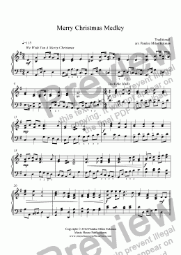 page one of Merry Christmas Medley (piano solo)