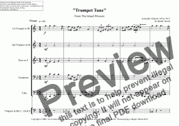 page one of Trumpet Tune from the Island Princess for Brass Quintet in Bb (Low version)