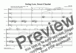 page one of Swing Low, Sweet Chariot for Tuba Quintet