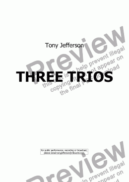 page one of Three Trios