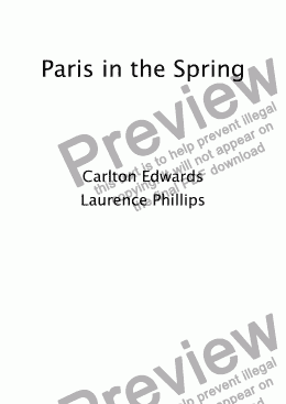 page one of Paris in the Spring