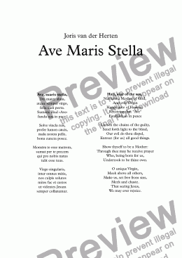 page one of Ave Maris Stella (choir SSA)