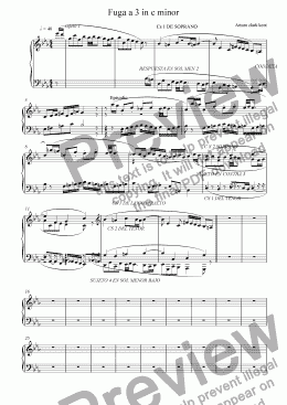page one of Fuga a 3 in c minor