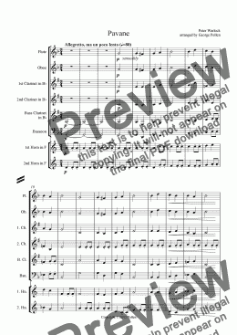 page one of Pavane (Capriol Suite)