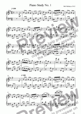 page one of Piano Study No. 1