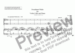 page one of Sweetheart Waltz for Violin Cello and Piano