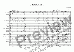 page one of SILENT NIGHT (Christmas) - Solo Violin+Small Ensemble
