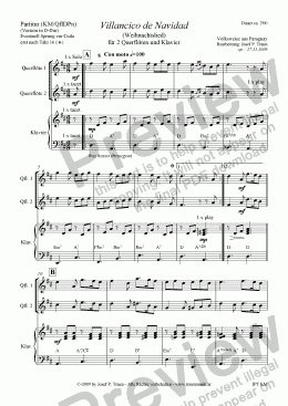 page one of Villancico de Navidad (KM/Trio/Score & Parts)