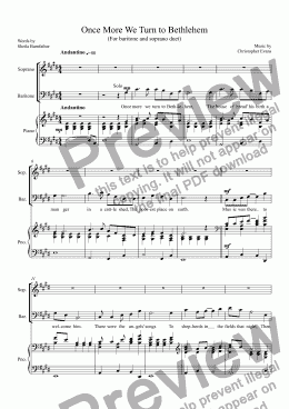 page one of Once More We Turn to Bethlehem-Duet for Soprano & Baritone