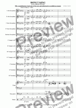page one of DONUT KING - BIG BAND