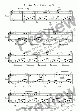 page one of Musical Meditation No. 3