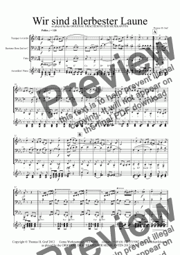 page one of Wir sind allerbester Laune - Quartet