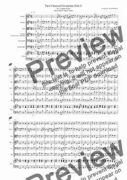 page one of 2 Classical Favourites for String Orchestra (volume two)