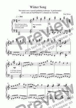 page one of Winter Song