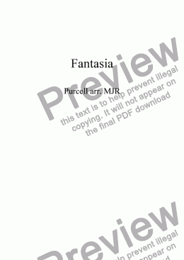 page one of Fantasia
