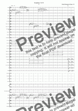 page one of Symphony No 81 3rd movt