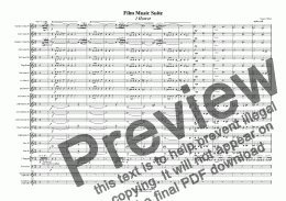 page one of Film Music Suite (Brass Band) Landscape Score