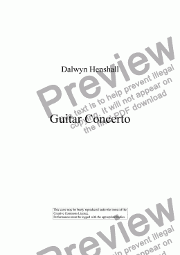 page one of Guitar Concerto: I [+mp3]