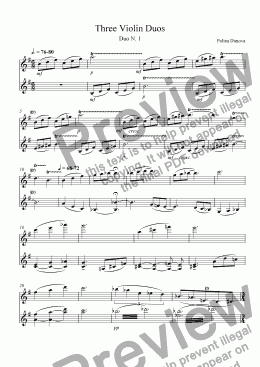 page one of Three Violin Duos