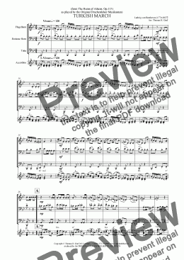 page one of Beethoven TURKISH MARCH Drachenfelser