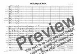 page one of Opening for Band - Concert Band