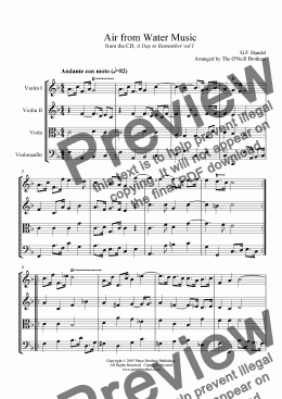 page one of Air from Water Music