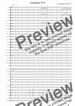 page one of Symphony No 09 1st movement