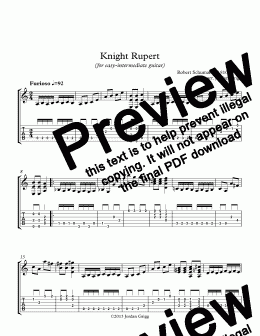 page one of Knight Rupert (for easy-intermediate guitar)