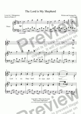 page one of The Lord is My Shepherd (Scott) (SATB)